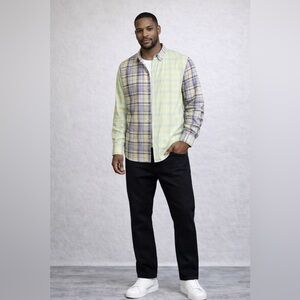 Black Straight-Leg True Religion Jeans with Contrasting Stitching